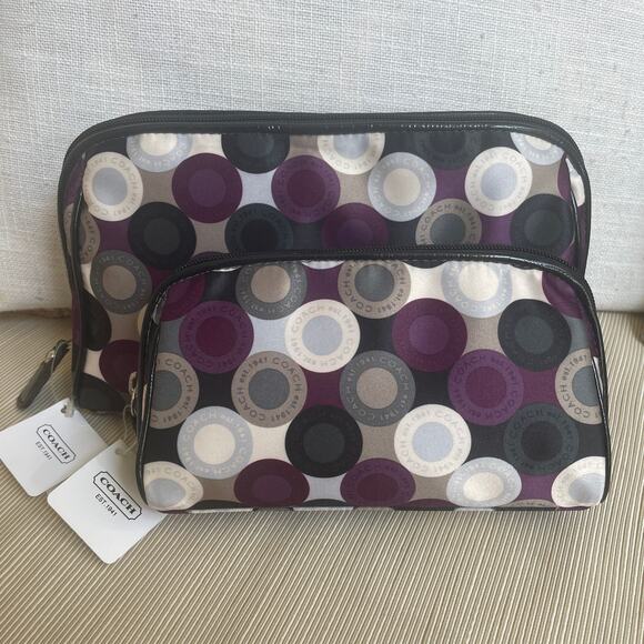 Coach Handbags - Coach NWT Vintage Snaphead Cosmetic Travel Case 2pc Set Purple Y2K Rare